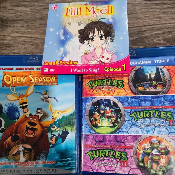 3 Kids movie Open Season Blu-ray / TMN 3 story Blu-ray / Full Moon DVD - Picture 1 of 10